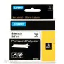 Laminated Tape for Labelling Machines Rhino Dymo ID1-9 9 x 5,5 mm Black Polyester White (5 Units) by Dymo, Adhesive labels an...