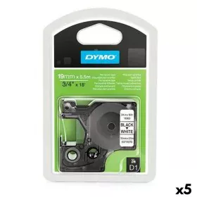 Thermotransfer-Farbband Dymo D1 16960 Weiß Schwarz 19 mm x 5,5 m (5 Stück) von Dymo, Beschriftungsgeräte-Zubehör - Ref: S8424...