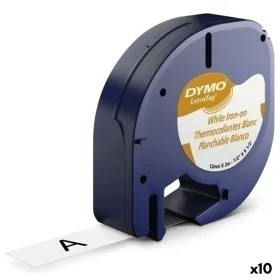 Laminiertes Klebeband zur Kennzeichnung von Maschinen Dymo 18769 12 mm x 2 m Schwarz Weiß Textil (10 Stück) von Dymo, Klebeet...