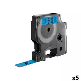 Cinta laminada para máquinas rotuladoras Dymo D1 45016 12 mm LabelManager™ Azul Preto (5 Unidades) de Dymo, Etiquetas adesiva...