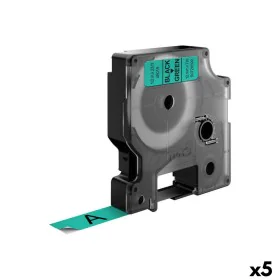 Cinta Laminada para Rotuladoras Dymo D1 45019 12 mm LabelManager™ Verde Negro (5 Unidades) de Dymo, Etiquetas adhesivas y peg...