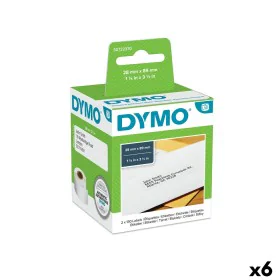 Drucker-Etiketten Dymo 99010 28 x 89 mm LabelWriter™ Weiß Schwarz (6 Stück) von Dymo, Klebeetiketten und Aufkleber - Ref: S84...