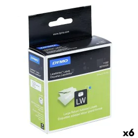 Drucker-Etiketten Dymo 500 Stücke 25 x 54 mm Weiß Schwarz (6 Stück) von Dymo, Klebeetiketten und Aufkleber - Ref: S8424310, P...