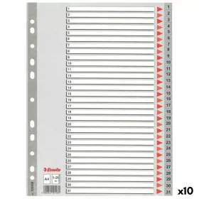 Seperators Esselte 1-31 Numbered Grey A4 31 Sheets (10Units) by Esselte, Index Dividers - Ref: S8424343, Price: 74,12 €, Disc...