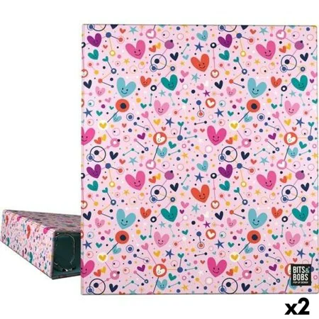 Carpeta de anillas Grafoplas Hearts Rosa A4 (2 Unidades) de Grafoplas, Carpetas - Ref: S8424606, Precio: 14,77 €, Descuento: %