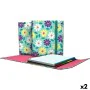 Ring binder Grafoplas Flowers Multicolour A4 (2 Units) by Grafoplas, Filing cabinets - Ref: S8424622, Price: 26,74 €, Discoun...