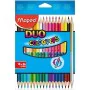 Colouring pencils Maped Duo Color' Peps	 Multicolour 18 Pieces Double-ended (12 Units) by Maped, Drawing materials - Ref: S84...