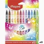 Conjunto de Canetas de Feltro Maped Mini Cute Multicolor 12 Peças (12 Unidades) de Maped, Marcadores de ponta fina - Ref: S84...