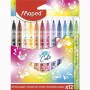 Conjunto de Canetas de Feltro Maped Mini Cute Multicolor 12 Peças (12 Unidades) de Maped, Marcadores de ponta fina - Ref: S84...