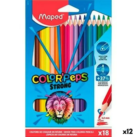 Colouring pencils Maped Color' Peps Strong Multicolour 18 Pieces (12 Units) by Maped, Drawing materials - Ref: S8424959, Pric...