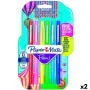 Set di Pennarelli Paper Mate Flair Multicolore 6 Pezzi (2 Unità) di Paper Mate, Penne a punta porosa - Rif: S8425035, Prezzo:...