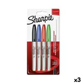 Set di Pennarelli Sharpie Multicolore 4 Pezzi (3 Unità) di Sharpie, Pennarelli indelebili e marcatori - Rif: S8425206, Prezzo...