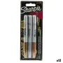 Set di Pennarelli Sharpie Multicolore in metallo 3 Pezzi 1 mm (12 Unità) di Sharpie, Pennarelli indelebili e marcatori - Rif:...