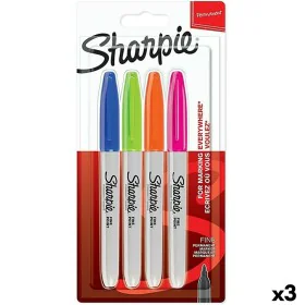 Set di Pennarelli Sharpie 4 Pezzi Multicolore (3 Unità) di Sharpie, Pennarelli indelebili e marcatori - Rif: S8425210, Prezzo...