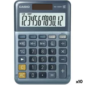 Calculatrice Casio MS-100EM Bleu (10 Unités) de Casio, Calculatrices de bureau - Réf : S8425371, Prix : 165,82 €, Remise : %