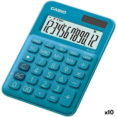 Calculadora Casio MS-20UC 2,3 x 10,5 x 14,95 cm Azul (10 Unidades) de Casio, Básicas - Ref: S8425373, Preço: 110,28 €, Descon...