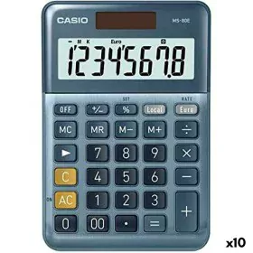 Calculatrice Casio MS-80E Bleu (10 Unités) de Casio, Calculatrices de bureau - Réf : S8425379, Prix : 125,02 €, Remise : %