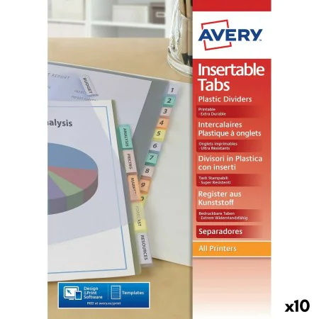 Separadores Avery Transparente A4 12 Hojas (10 Unidades) de Avery, Separadores de índice - Ref: S8426135, Precio: 46,14 €, De...