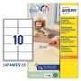 Drucker-Etiketten Avery L4744REV Weiß 25 Blatt 96 x 50,8 mm (5 Stück) von Avery, Klebeetiketten und Aufkleber - Ref: S8426146...