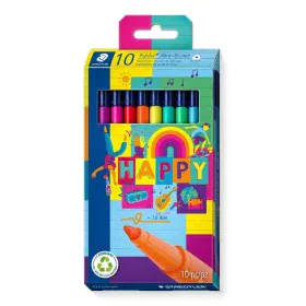 Set di Pennarelli Staedtler Triplus 10 Pezzi Multicolore di Staedtler, Penne a punta porosa - Rif: S8426357, Prezzo: 10,01 €,...