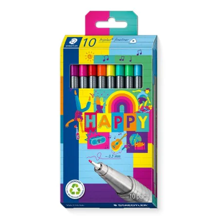 Set de Rotuladores Staedtler Triplus Fineliner 334 10 Piezas Multicolor de Staedtler, Rotuladores de punta fina - Ref: S84263...