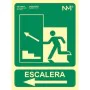 Panneau Archivo 2000 "SALIDA DE EMERGENCIA ESCALERA SUBE IZQUIERDA" PVC 22,4 x 30 cm de Archivo 2000, Panneaux de sécurité - ...