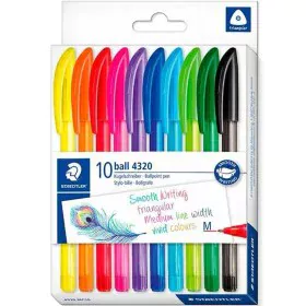 Ensemble de Stylos Staedtler 4320 M Multicouleur 1 mm 10 Pièces de Staedtler, Stylos à bille non rétractable - Réf : S8426444...