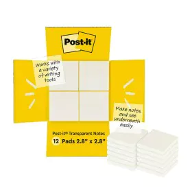 Haftnotizen Post-it 600-TRSPT-SIOC Durchsichtig 12 Stücke 73 x 73 mm von Post-it, Selbstklebende Notizzettel - Ref: S8427063,...