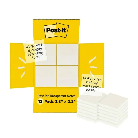 Sticky Notes Post-it 600-TRSPT-SIOC Transparent 12 Pieces 73 x 73 mm by Post-it, Self-Stick Notes - Ref: S8427063, Price: 39,...