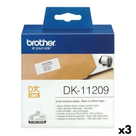 Printer Labels Brother DK-11209 Black/White 62 x 29 mm (3 Units) by Brother, Adhesive labels and stickers - Ref: S8427438, Pr...