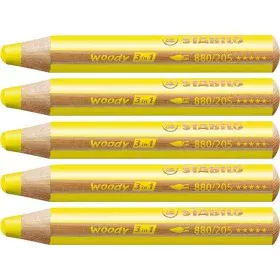 Matite colorate Stabilo Woody Giallo 3 in 1 (5 Unità) di Stabilo, Materiali da disegno - Rif: S8427704, Prezzo: 9,11 €, Scont...