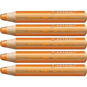 Colouring pencils Stabilo Woody Orange 3-in-1 (5 Units) by Stabilo, Drawing materials - Ref: S8427705, Price: 9,11 €, Discoun...