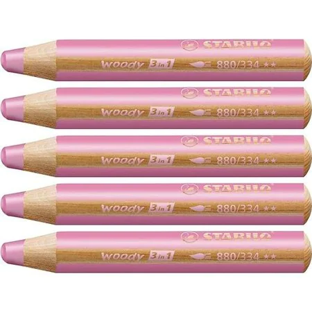 Crayons de couleur Stabilo Woody Rose 3-en-1 (5 Unités) de Stabilo, Matériel de dessin - Réf : S8427707, Prix : 9,11 €, Remis...