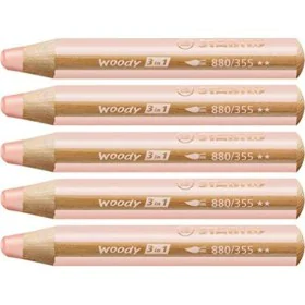 Colouring pencils Stabilo Woody Apricot 3-in-1 (5 Units) by Stabilo, Drawing materials - Ref: S8427708, Price: 9,11 €, Discou...