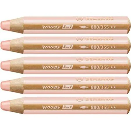 Crayons de couleur Stabilo Woody Abricot 3-en-1 (5 Unités) de Stabilo, Matériel de dessin - Réf : S8427708, Prix : 9,11 €, Re...