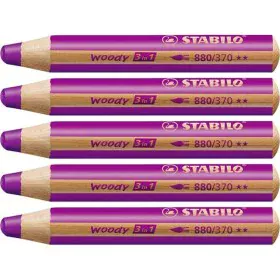 Crayons de couleur Stabilo Woody Lila 3-en-1 (5 Unités) de Stabilo, Matériel de dessin - Réf : S8427709, Prix : 9,11 €, Remis...