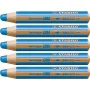 Colouring pencils Stabilo Woody Blue 3-in-1 (5 Units) by Stabilo, Drawing materials - Ref: S8427712, Price: 8,20 €, Discount: %