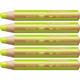 Crayons de couleur Stabilo Woody Vert 3-en-1 (5 Unités) de Stabilo, Matériel de dessin - Réf : S8427716, Prix : 9,11 €, Remis...