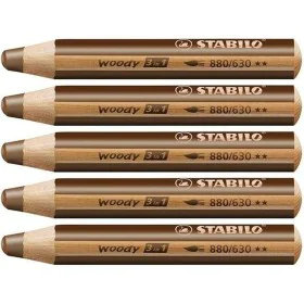 Crayons de couleur Stabilo Woody Marron 3-en-1 (5 Unités) de Stabilo, Matériel de dessin - Réf : S8427717, Prix : 9,11 €, Rem...