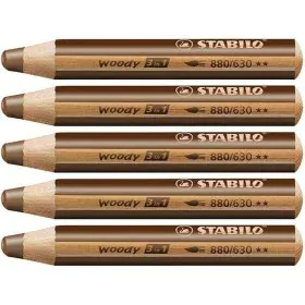 Colouring pencils Stabilo Woody Brown 3-in-1 (5 Units) by Stabilo, Drawing materials - Ref: S8427717, Price: 9,11 €, Discount: %