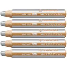 Colouring pencils Stabilo Woody Silver 3-in-1 (5 Units) by Stabilo, Drawing materials - Ref: S8427719, Price: 9,11 €, Discoun...