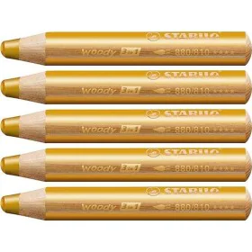 Colouring pencils Stabilo Woody Golden 3-in-1 (5 Units) by Stabilo, Drawing materials - Ref: S8427720, Price: 9,11 €, Discoun...