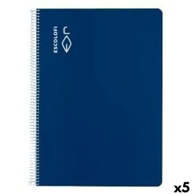 Notebook ESCOLOFI Blue A4 Din A4 40 Sheets (5 Units) by ESCOLOFI, Wirebound Notebooks - Ref: S8427994, Price: 19,28 €, Discou...