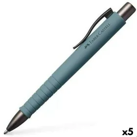 Bolígrafo Faber-Castell Poly Ball XB Recargable Gris (5 Unidades) de Faber-Castell, Bolígrafos de bola retráctiles - Ref: S84...