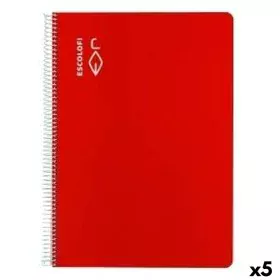 Cuaderno ESCOLOFI Din A4 50 Hojas 8 mm Rojo (5 Unidades) de ESCOLOFI, Cuadernos de anillas - Ref: S8428330, Precio: 21,20 €, ...