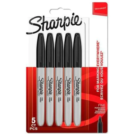 Permanent marker Sharpie Black 5 Units by Sharpie, Permanent Markers & Marker Pens - Ref: S8428747, Price: 10,07 €, Discount: %