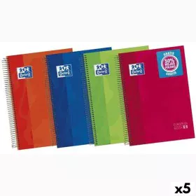 Caderno Oxford Multicolor A4 120 Folhas (5 Unidades) de Oxford, Cadernos de argolas - Ref: S8428929, Preço: 34,46 €, Desconto: %