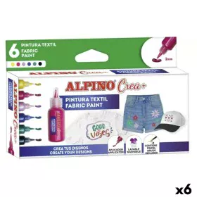 Conjunto de pintura Alpino Fabric Paint Têxtil (6 Unidades) de Alpino, Tintas para tecidos e telas - Ref: S8429225, Preço: 33...