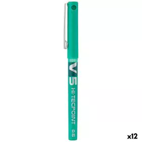 Liquid ink pen Pilot V-5 Hi-Tecpoint Green 0,3 mm (12 Units) by Pilot, Liquid Ink Rollerball Pens - Ref: S8429419, Price: 24,...