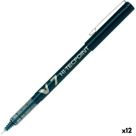 Penna a inchiostro liquido Pilot V-7 Hi-Tecpoint Nero 0,5 mm (12 Unità) di Pilot, Penne roller a inchiostro liquido - Rif: S8...